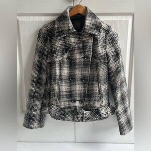 Armani Exchange Women's Black and White Jacket in a size XS.